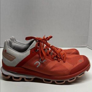 On Cloud ON Running Cloudsurfer Sneakers Athletic Lace Up Shoes Orange Womens 11